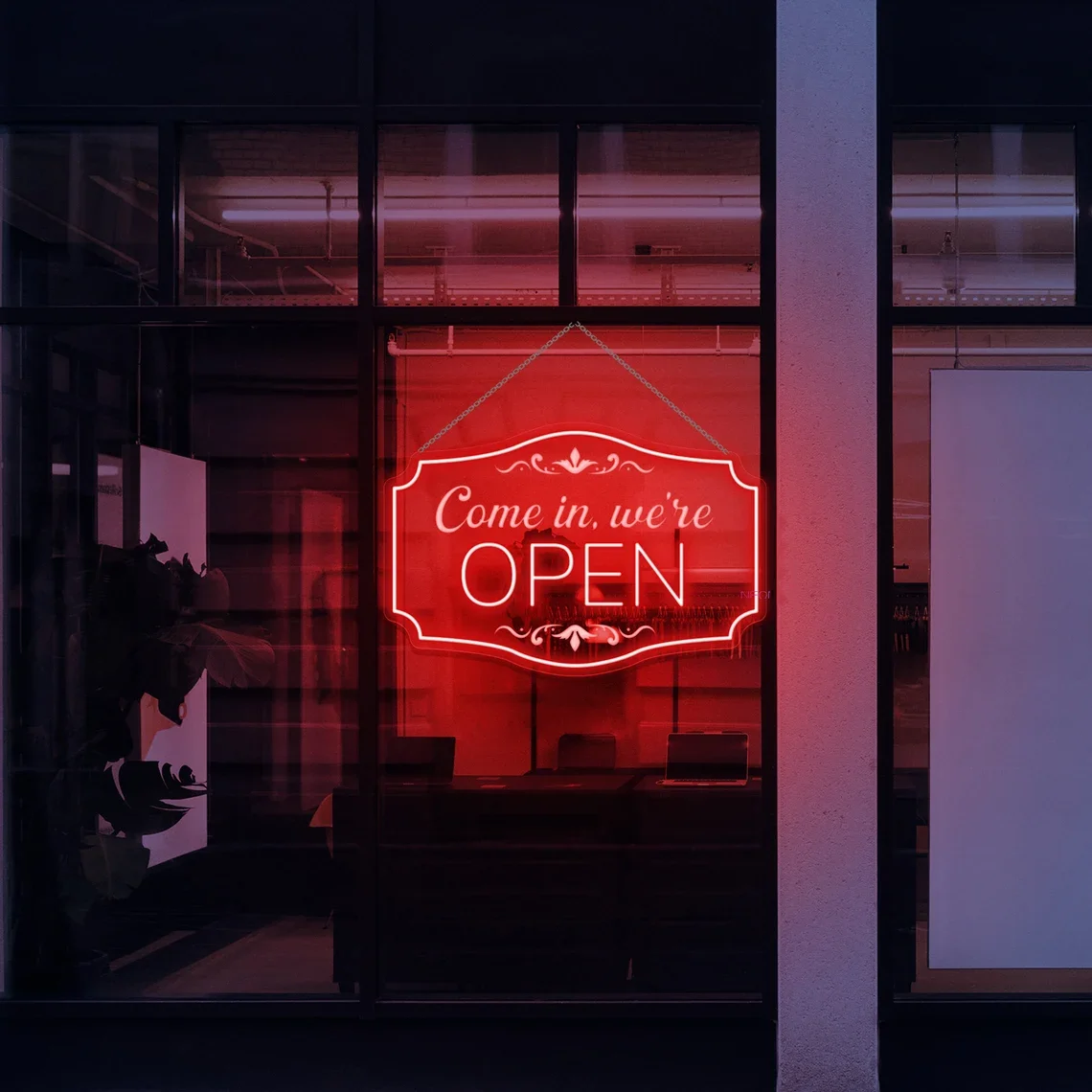 Open Sign For Business Hanging Sign We Are Open Sign Open Neon Sig Open Closed Sign Open Shop Sign Custom Storefront Sign