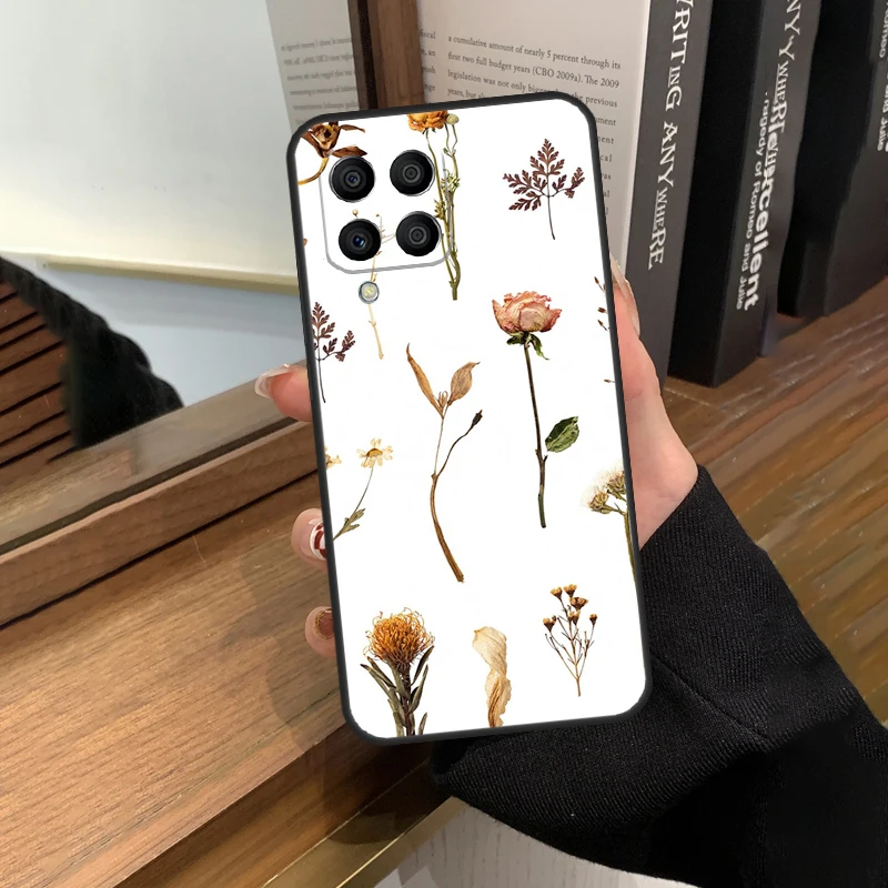 Flowers Pressed For Samsung Galaxy M13 M23 M33 M53 M21 M31 M51 M30s M20 M12 M32 M52 M14 M34 M54 Phone Case