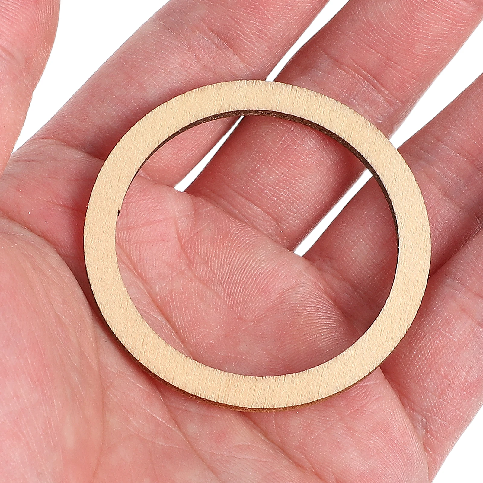 

100Pcs Round Wood Chip Embellishments Natural Hollowed Wooden Slices for DIY Craft Projects Scrapbooking Guestbook Wedding Party