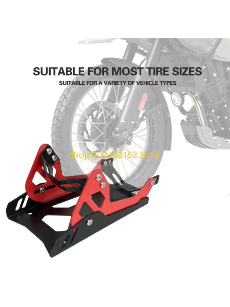 547B Motorcycle Wheel Stand Practical Single Sided Paddock Front Support Fixed Frame