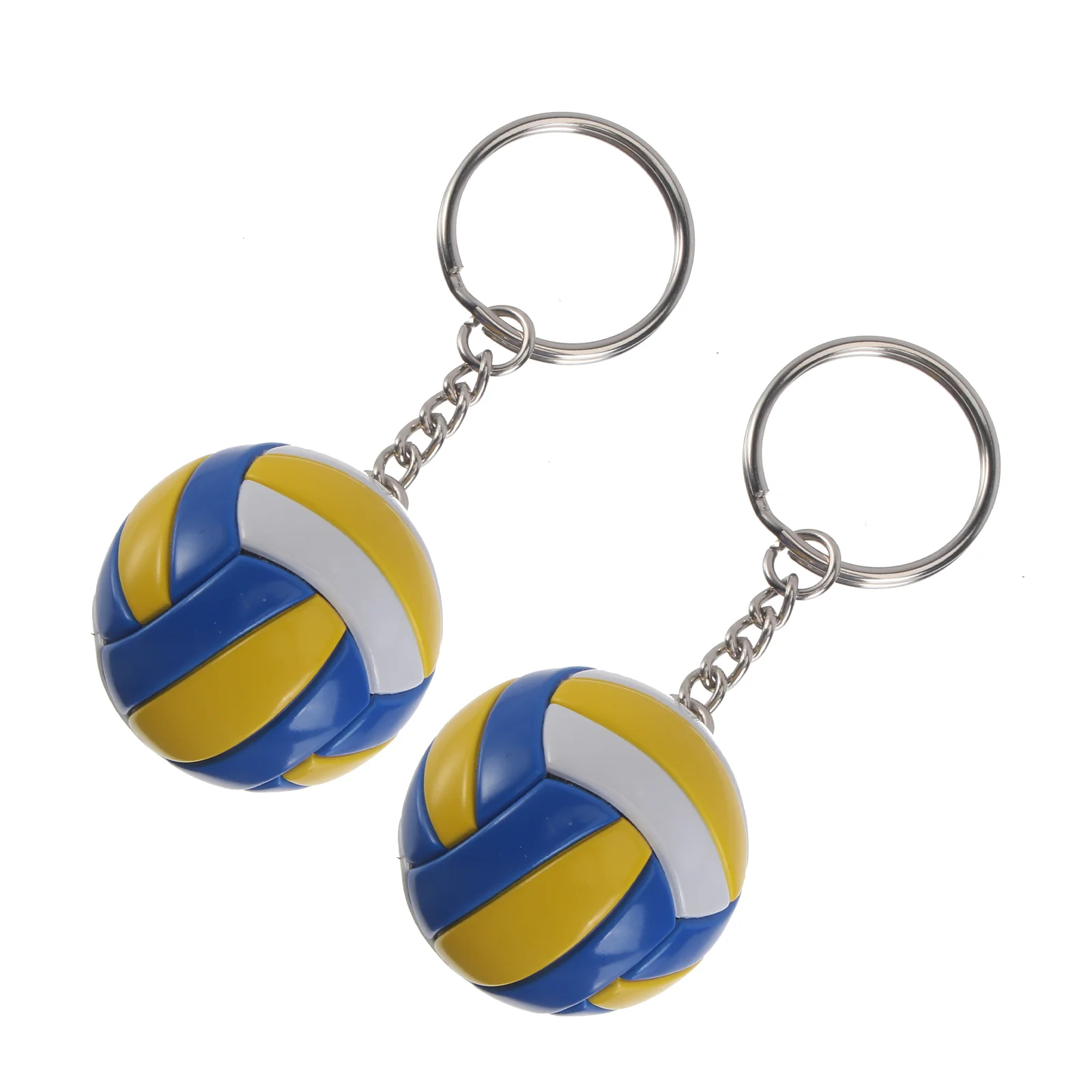 

2 Pcs Keyring Volleyball Keychain Wallets Sports Style Jewelry Plastic Liner Bracelet