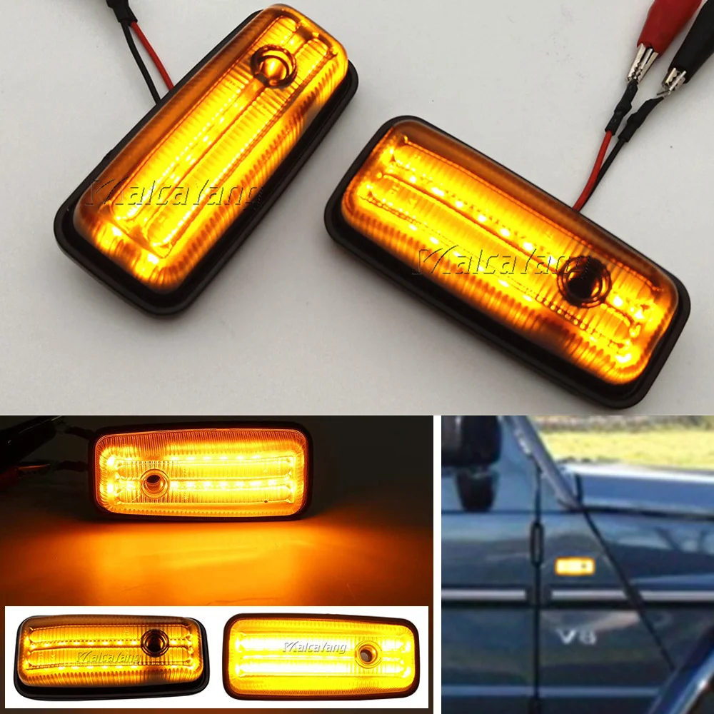 2Pcs Side Marker Light For Mercedes Benz G-Class W460 W463 W461 G500 G550 G55 G63 G65 Turn Signal Lights Sequential Lamp Blinker