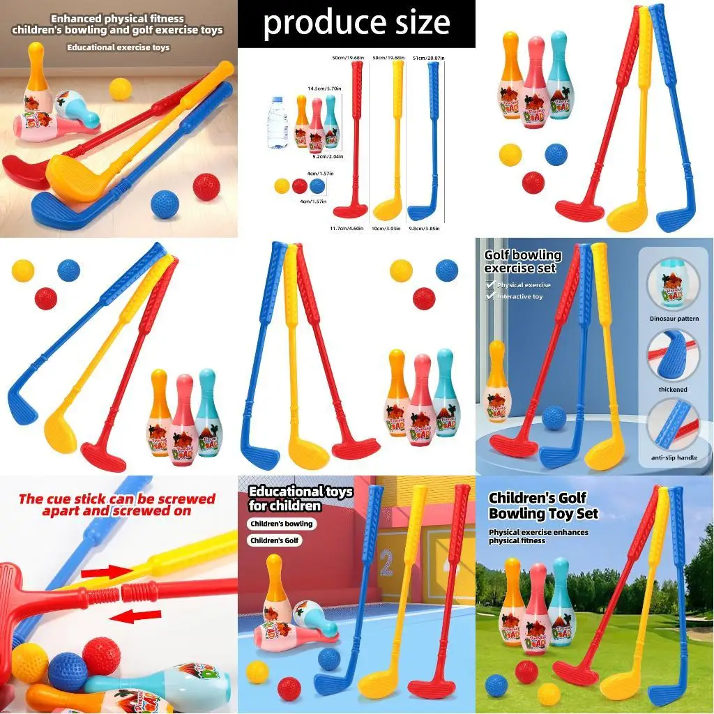 골프 클럽과 실내 엔터테인먼트 공을위한 안전 주니어 골프 볼링 세트 L8RB