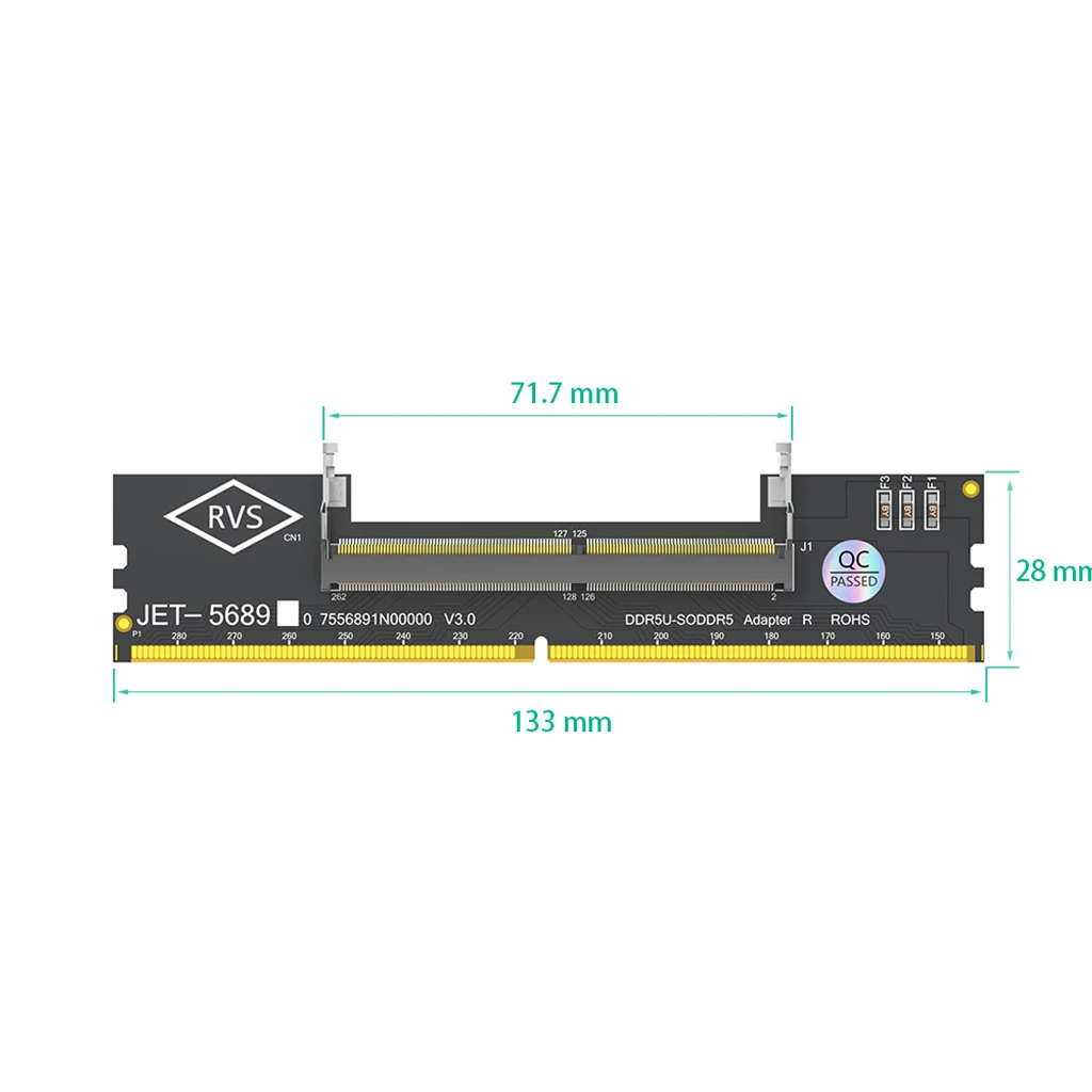 SO-DIMM DDR4 zu DDR4 Adapter für Desktop-PC, Laptop-Speicher-Konverterkarte, 5600MHz JEDEC-konform mit Überstromschutz – Detail 21
