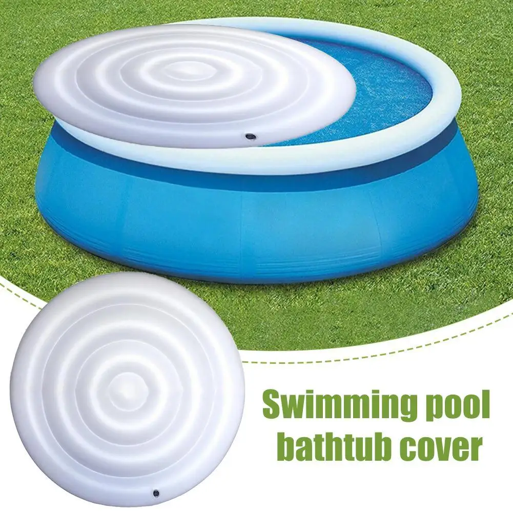 Outdoor Whirlpool Abdeckung Aufblasbare Runde Zusammenklappbare Pool Füllstoff Staub Abdeckung Isolierung Abdeckung Energiesparende Leckage Schutz Cove