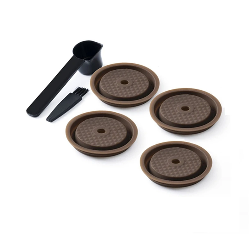 

4Pcs Coffee Capsule Lids, Food Grade Silicone Caps For Nespresso Vertuo Pods, Vertuo Pod Lid For Refillable Nespresso