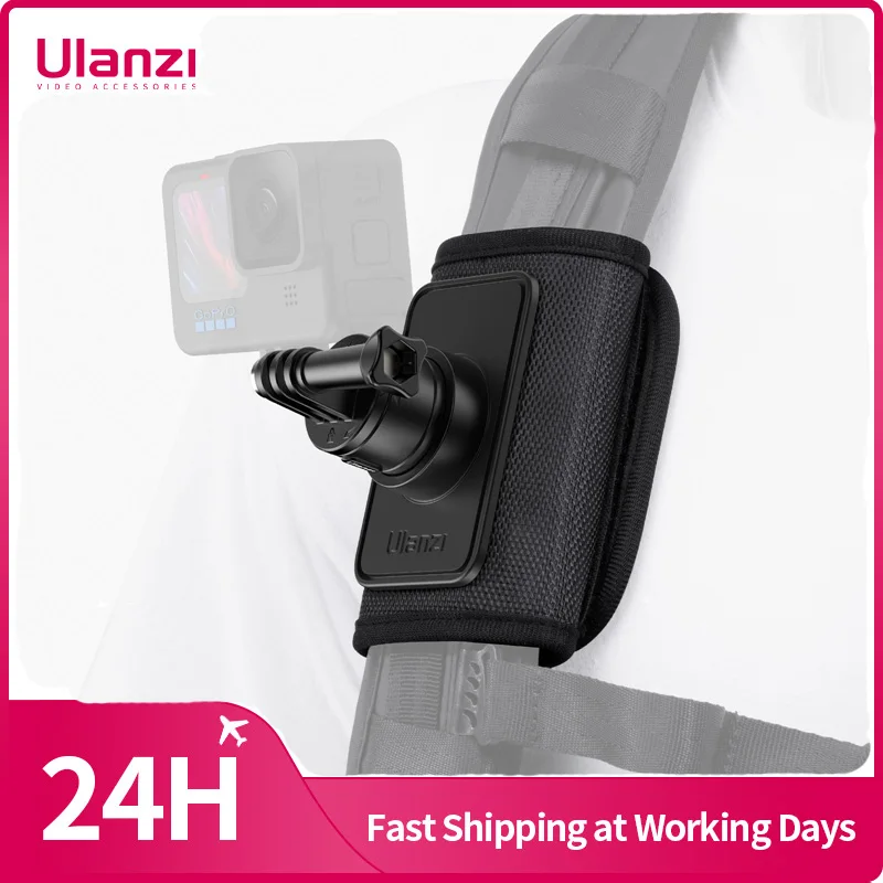 Ulanzi Go-Quick II Magnetic Backpack Clip Mount for Action Cameras Smartphones Quick Release Backpack Clip Mount with Phone Clip