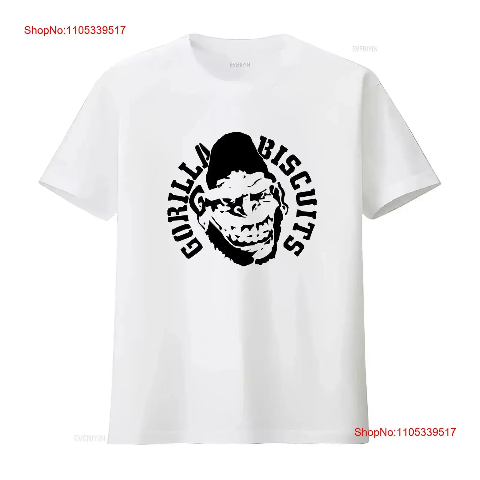 Camiseta Gorilla Biscuits gris para fanáticos, todas las tallas, VC1180, mangas largas, estilo vintage, lavada, transpirable, ropa de calle cómoda, estilo vintage