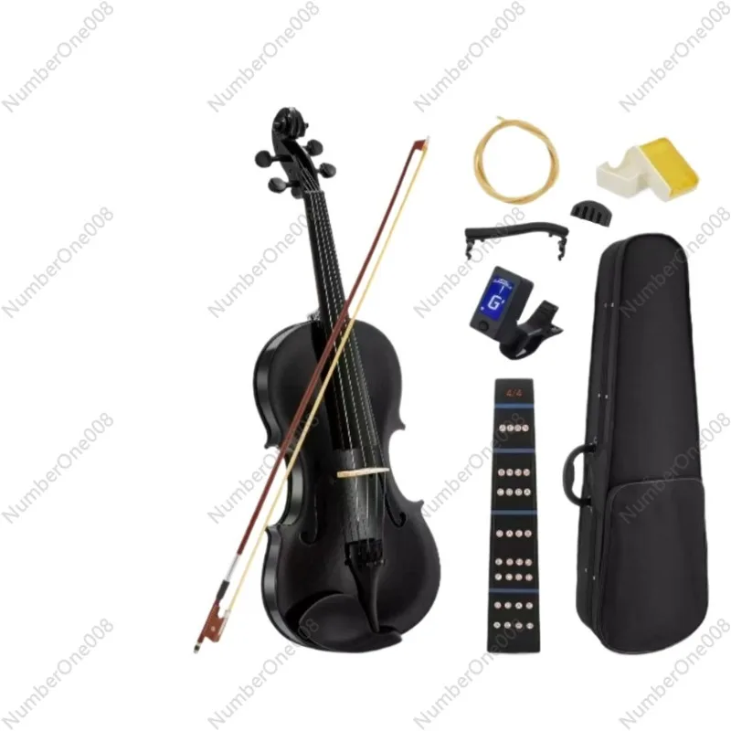 Weiße Violine, schwarzes Violinset