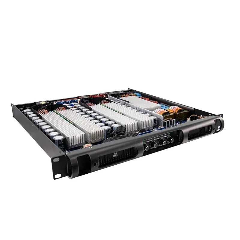 LiHui 1400 Watt Class D Power Amplifier 1u Professional 4 Channel Sound Audio Power Amplifier