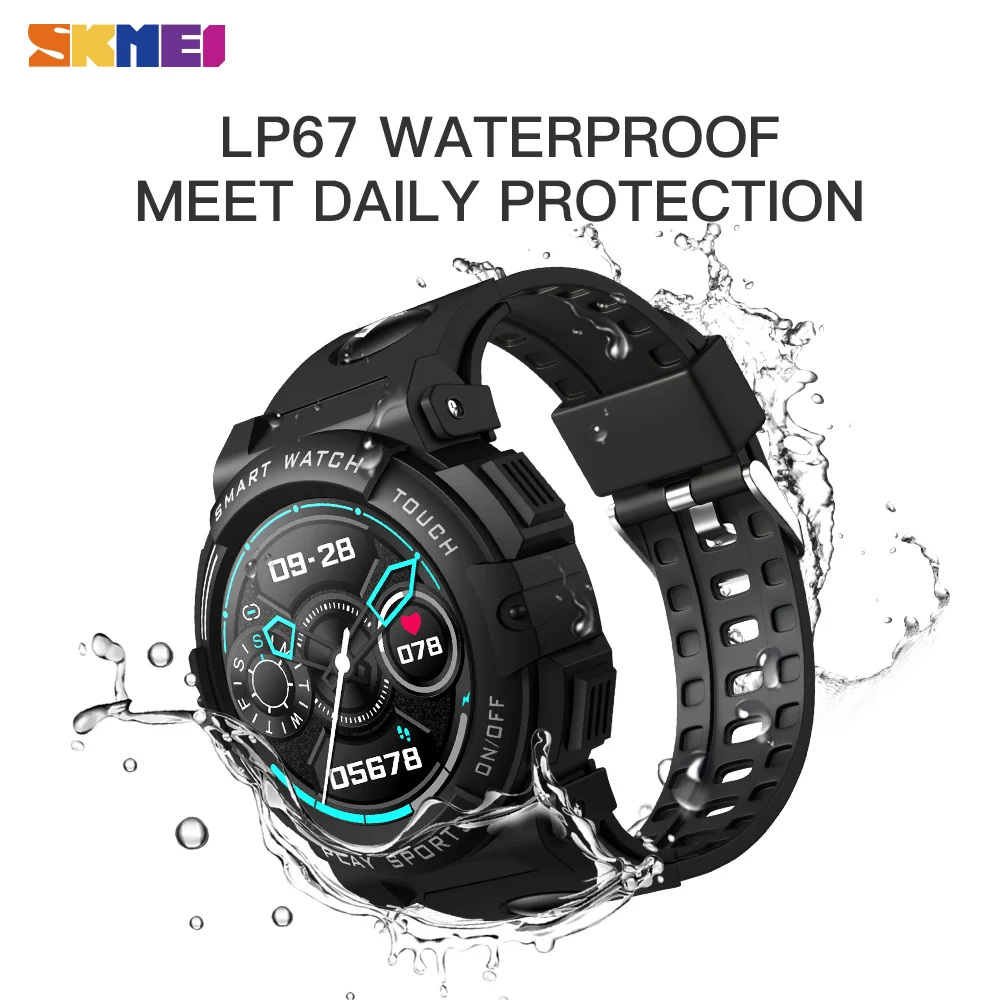 SKMEI New Outdoor Sports Smart Wristwatch Fashion IP67 Waterproof Watch For Men Women Heart Rate Monitoring Watches Reloj Hombre