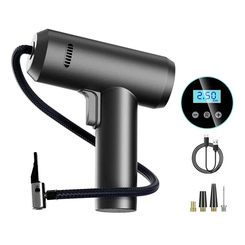 

Воздушный насос для шин электромобиля, умный цифровой беспроводной воздушный насос для велосипеда, электромобиля