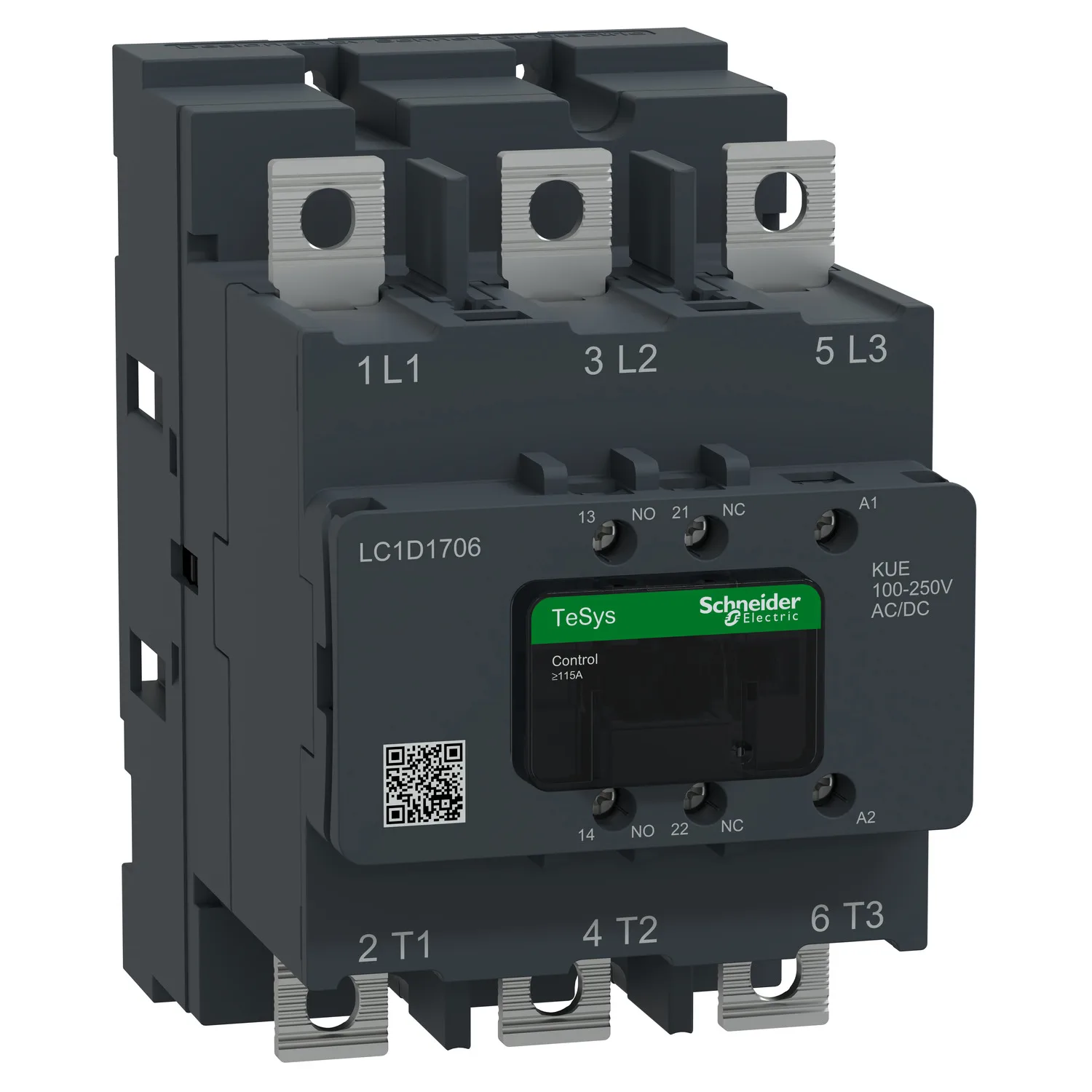 LC1D1706KUEC TeSys D 3P, 170A, 100~250VAC/DC contactor