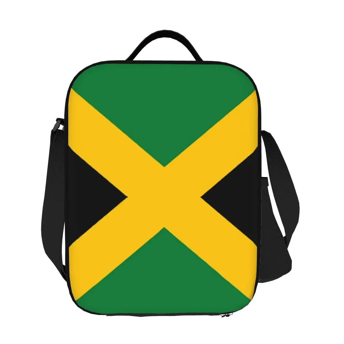 Jamaican Flag Thermal Insulated Lunch Bags Women Patriotism Resuable Lunch Tote for Outdoor Camping Travel Bento Food Box