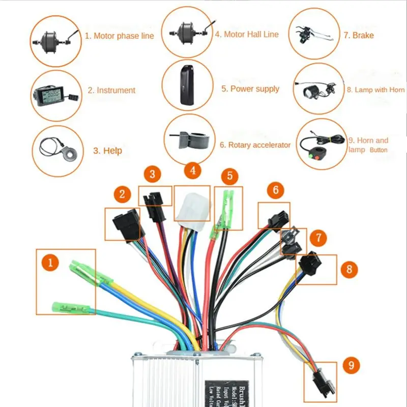 Oct.428 36/ 48 فولت 25A 500 واط دراجة كهربائية دراجة هوائية جبلية بطارية ليثيوم تحكم شاشة عمودية S830 عرض عدة