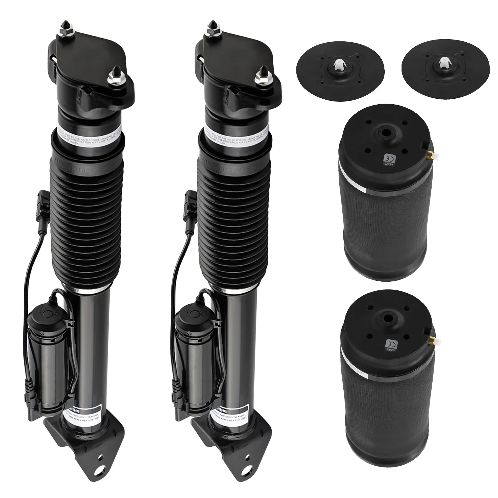 2× Rear shock absorber + 2× Rear air spring for Mercedes GLE W166 M-Class