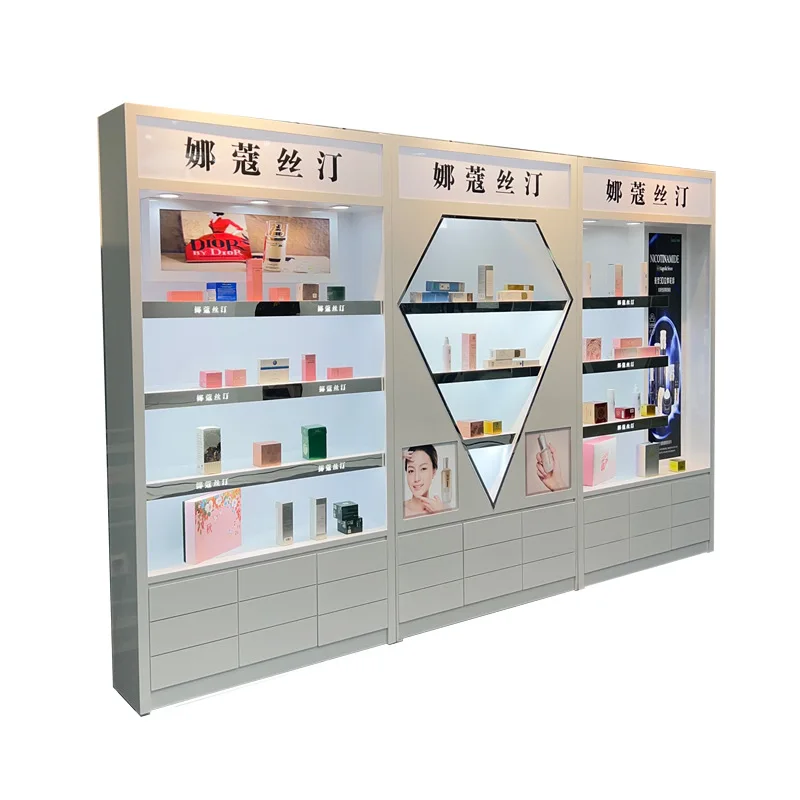 

Cosmetics display cabinet simple paint image skin care product display cabinet beauty salon product luminous
