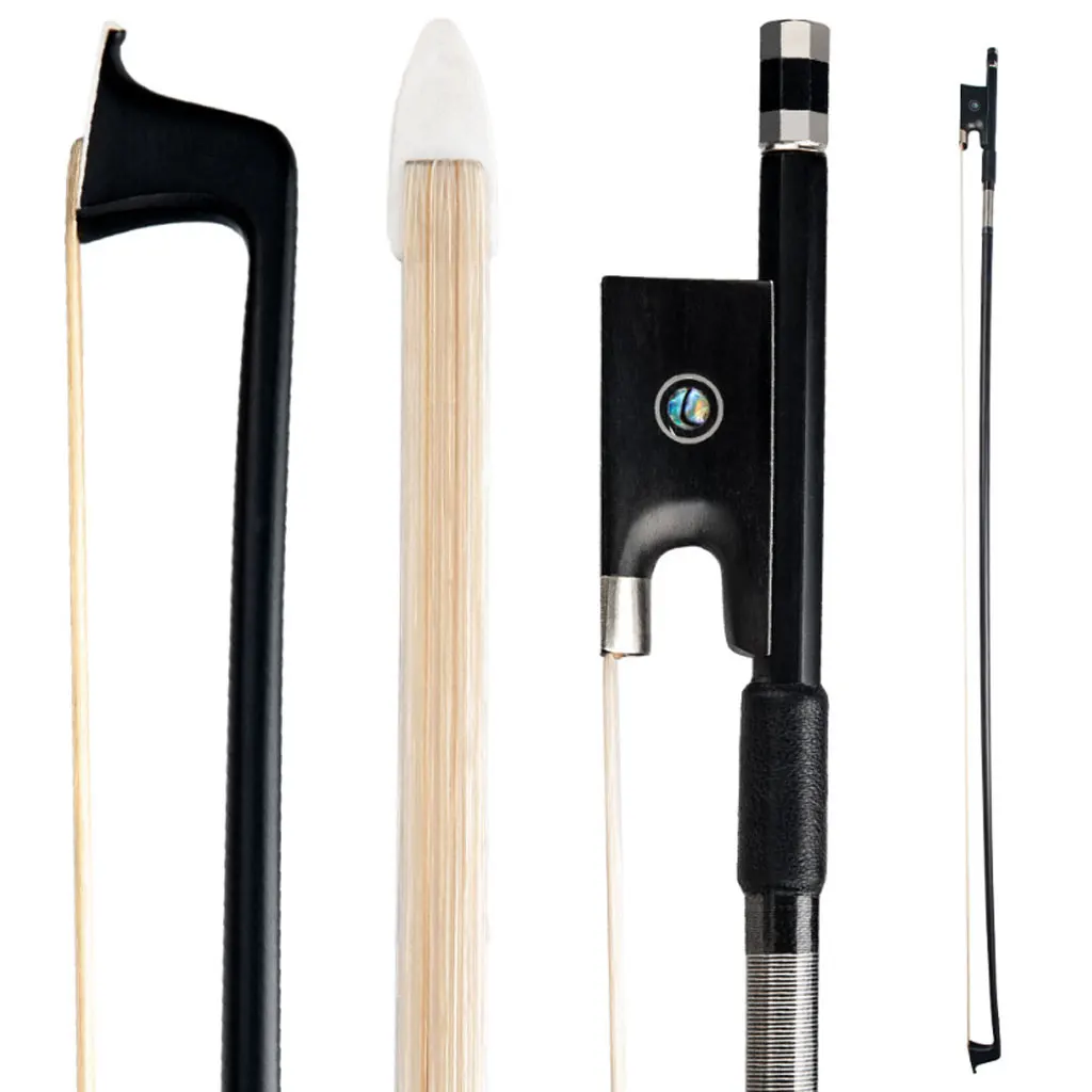 

Черный смычок для скрипки из углеродного волокна, полноразмерный Arco Ebony Frog 4/4 3/4 1/2 1/4 1/8 с защитой трубы из ПВХ