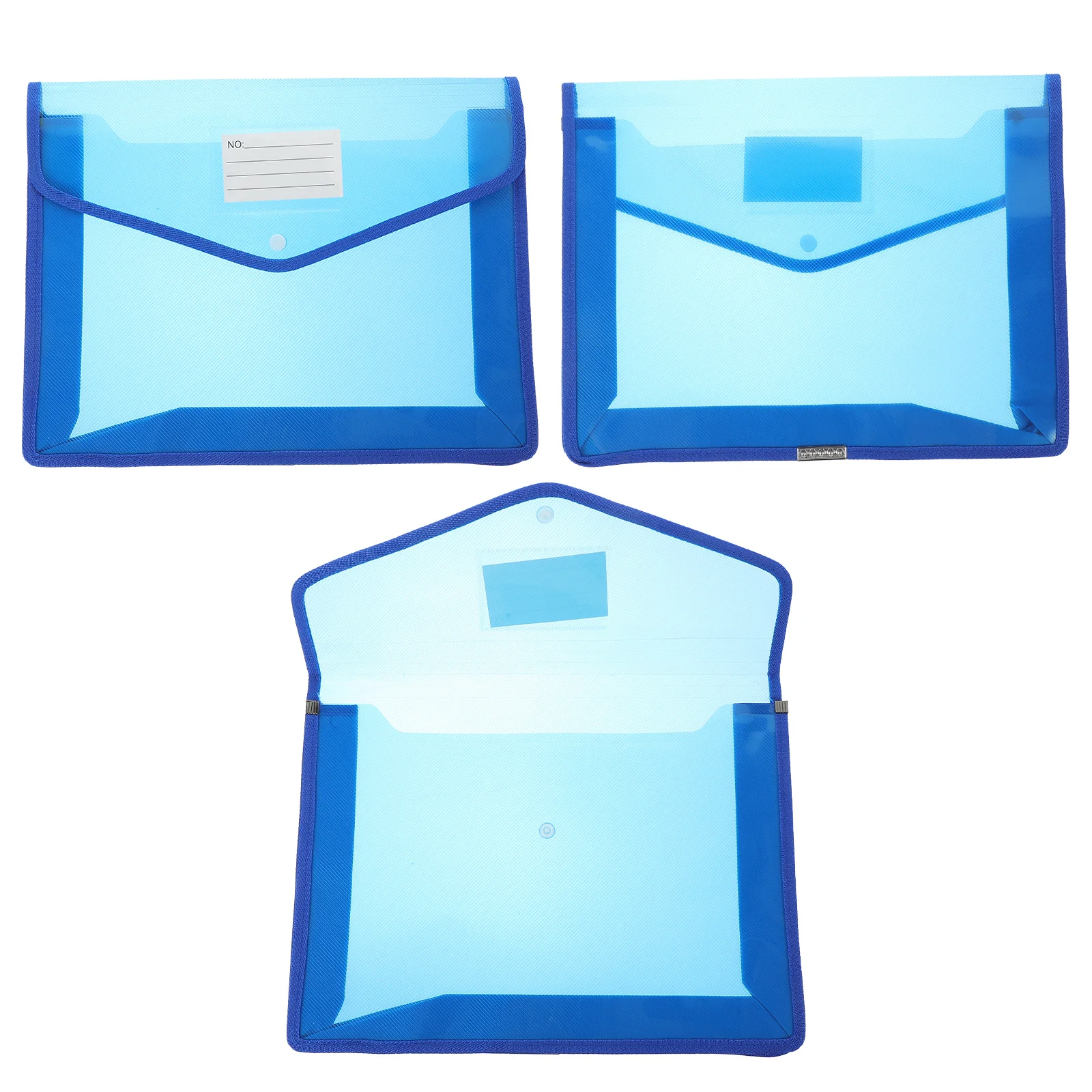 3Pcs A4 File Pockets Document Wallets Practical Organizers Wear-Resistant for Business Legal Use Document A4