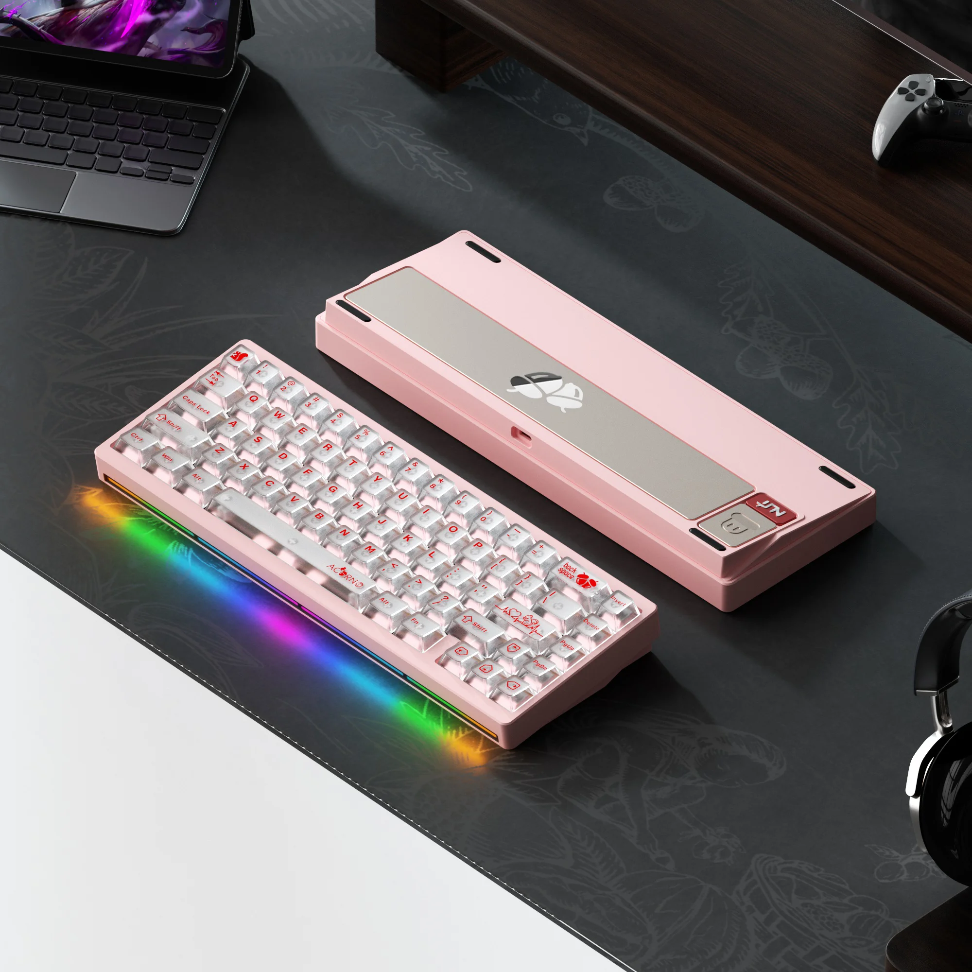 希少 Lucky65 V2（寒霧白）　GRAPHT キーキャップ他 Lucky65 V3 Lucky65 V2 NUT65 Sugar65 Weikav Mechanical Keyboard