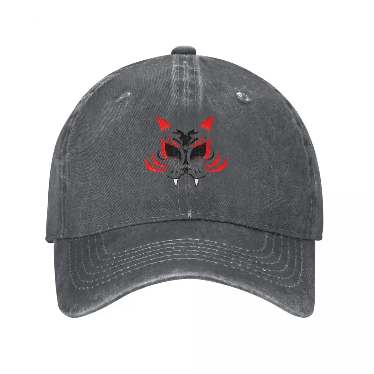 Kitsune Face - Red Baseball Cap Golf Hat Funny hats Military Tactical Cap Golf Women Men's