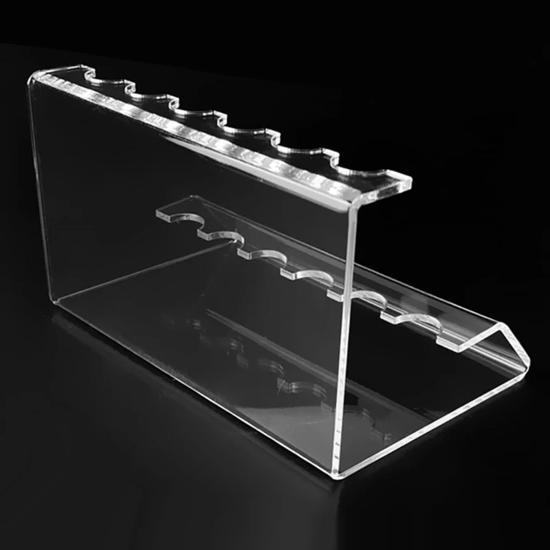 12-Slots Acrylic Pen Display Stands Holder Vertical Rack Organizer for Nail/Makeup/Art Brush Desktop Clear Pen Holders