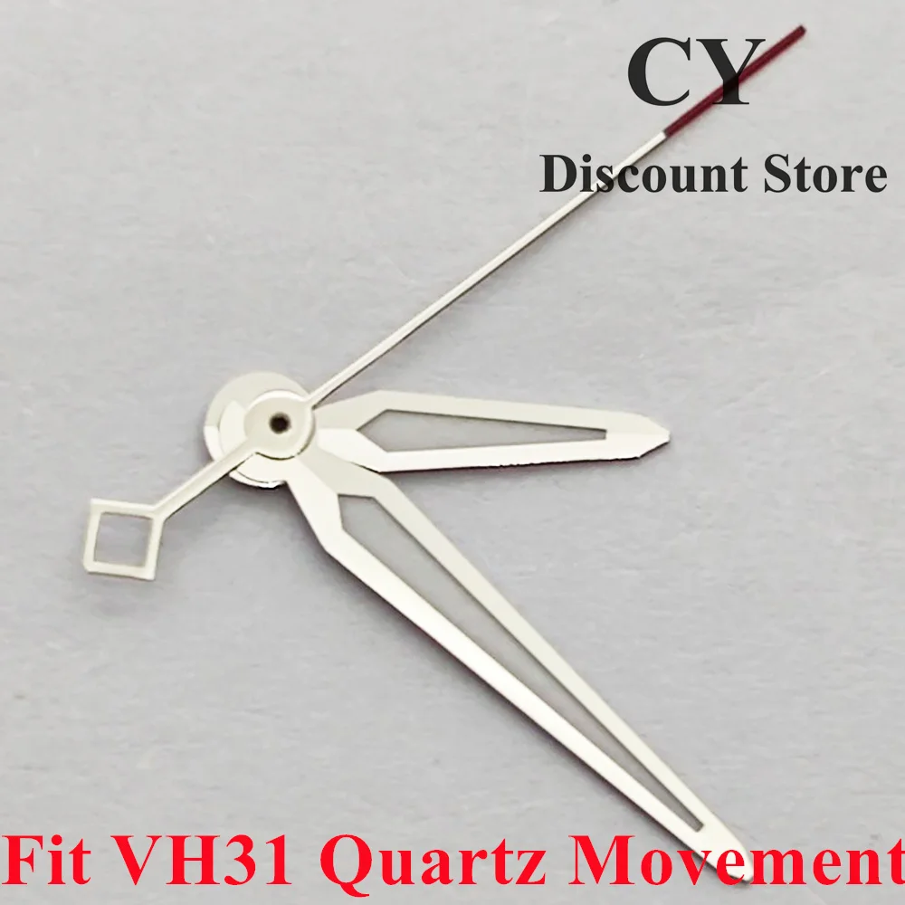 RICHUS VH31 Luminous Watch Hands 7.5mm X 12mm X 12.5mm Silver Green for VH31 Movement Watch Accessories