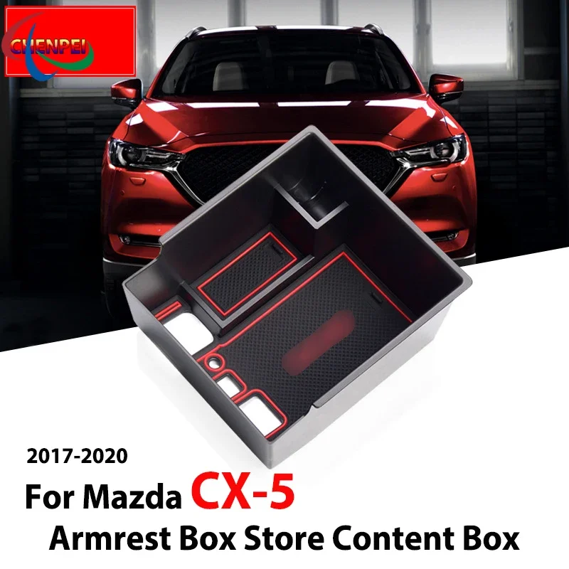 

For Mazda CX-5 2017-2020 Armrest Box Storage Box Modified Central Storage Box Compartment Car Accessories