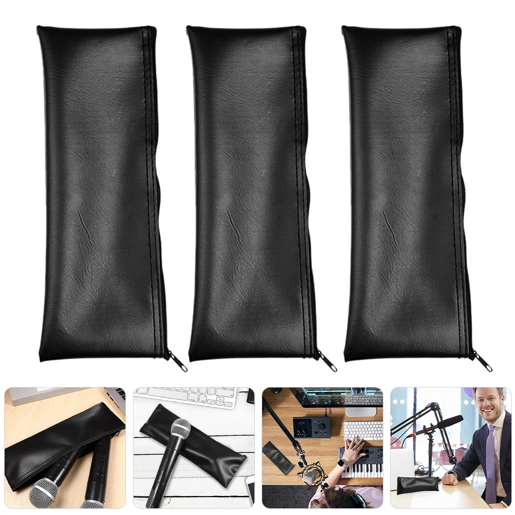 

3 Pcs Party Carrier Travel Outdoor Mic Trip Mic Microphone Microphones Case For Outdoor Bag Microphone Case Bags Zipper