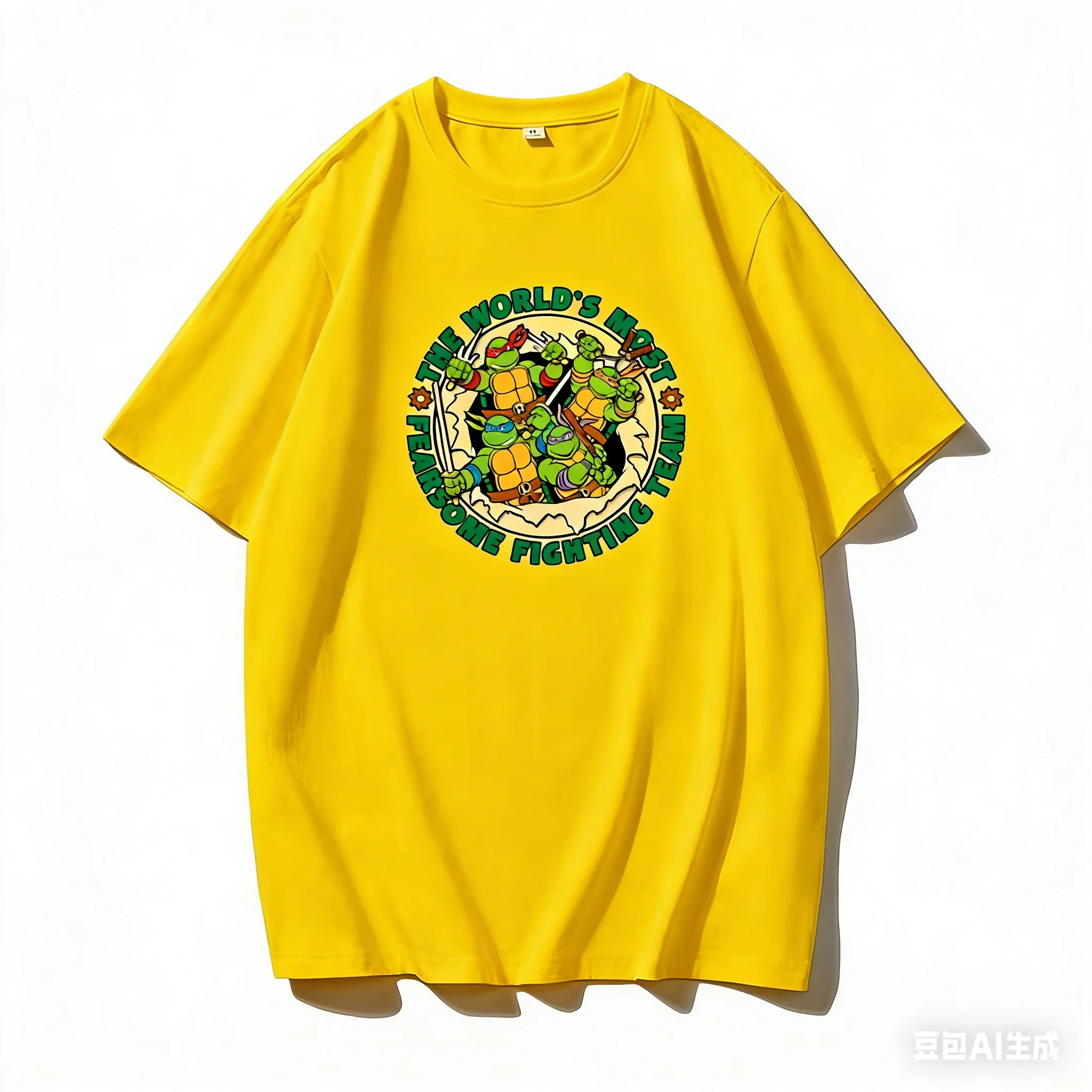 Nickelodeon Latest Nick Ninja Turtles Anime Retro American Cotton T-shirt for Boys and Girls - Cute Top for Kids