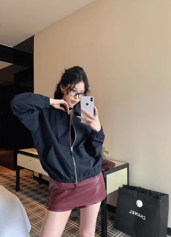 Koreańska Moda Czarne Spódnice Seksowne Spódnice ze Sztucznej Skóry Damskie Harajuku Mini Spódniczki z Niskim Stanem Spódnica ze Skóry z Rozcięciem i Szortami