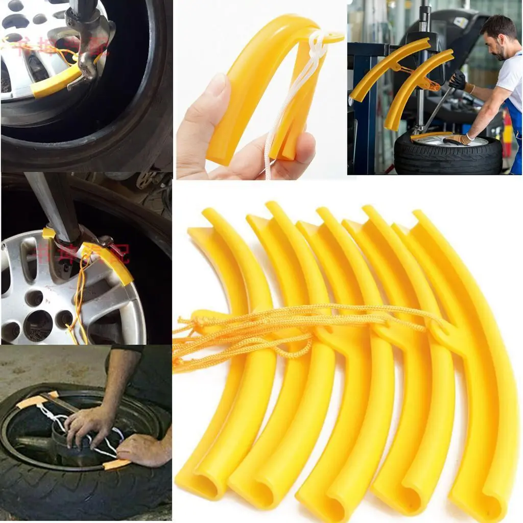 5pcs Car Rim Protector Motorbike Tyre Removal Rim Soft Cover Protector Tyre Rim Protector Tyre Repair Guard Protector