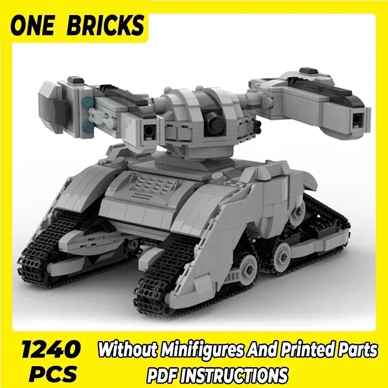 Moc Bouwstenen Militair Model Mech Tank Hunter Killer X2 Technologie Modulaire Blokken Geschenken Kerst Speelgoed DIY Sets Montage