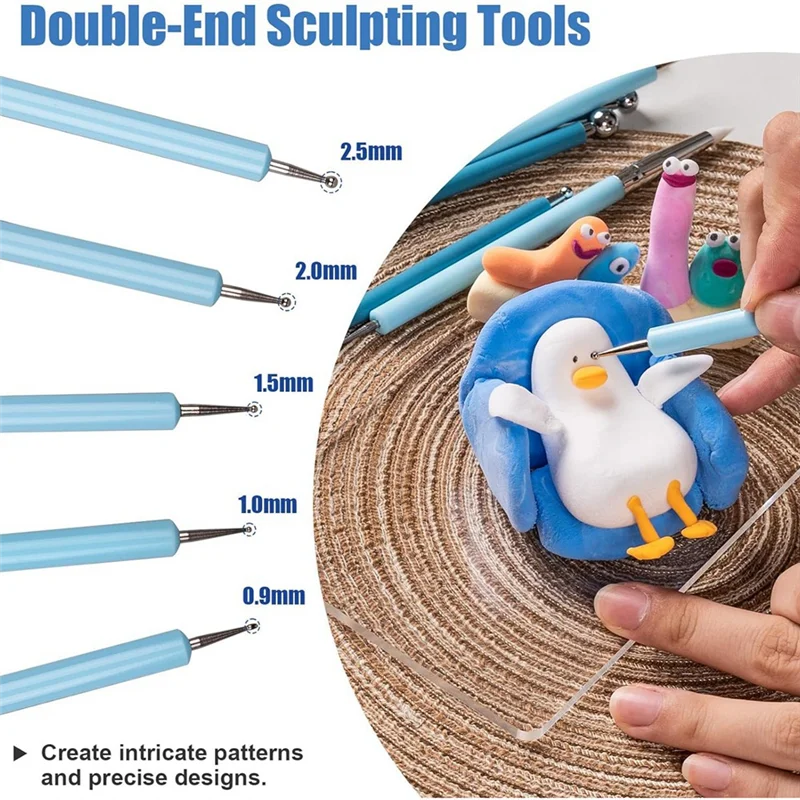 

AA81-9PCS Инструменты для нанесения точек, Инструмент для тиснения керамики, Инструменты для рисования точечным стилусом из глиняного шара