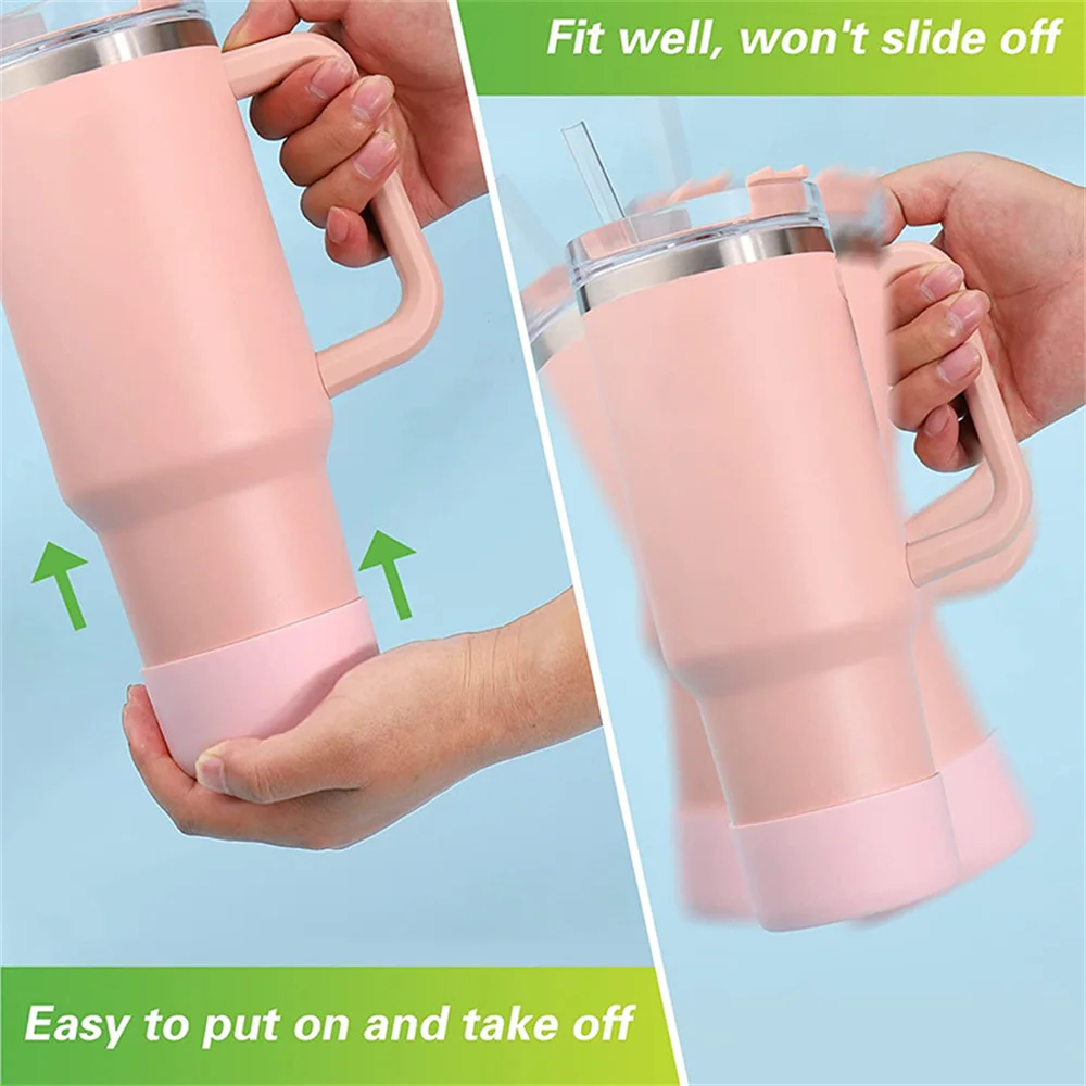 Silicone Cup Bottom for large 40oz Adventure Coffee Tumbler Ice Flow Flip 30 oz 20oz Bottle Bottom Sleeve Cover AntiSlip image 3