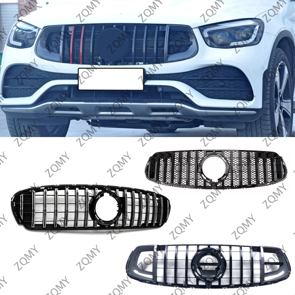 

Car Front Bumper Grille Centre Panel Styling Upper Gril For Mercedes-Benz GLC Class W253 X253 2020 2021 2022