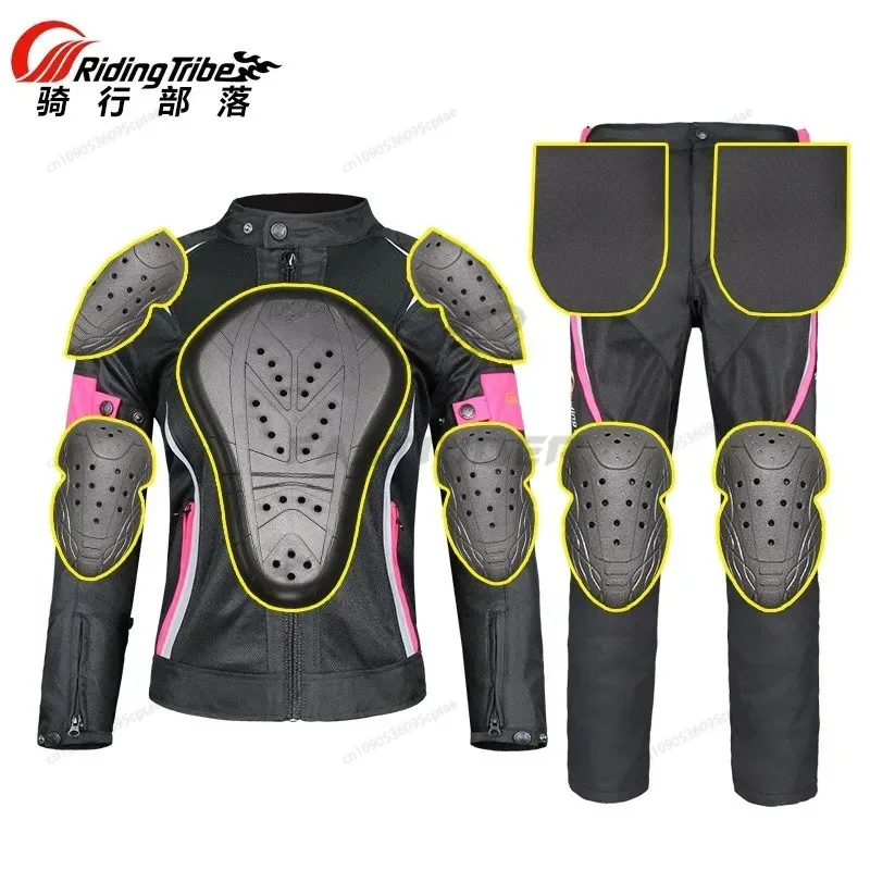 

Woman Jacket Motorcycle Motorbike Riding Armor Protective Coat Summer Waterproof Lady Girl Clothing Anti-collision Suit JK-52