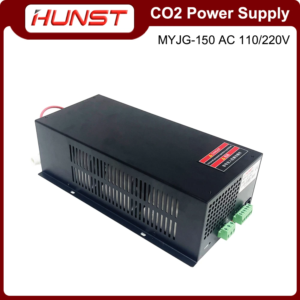 

HUNST MYJG 150 Вт CO2-лазерный источник питания 130 ~ 150 Вт лазерный генератор для гравировально-режущего станка CO2 стеклянная трубка