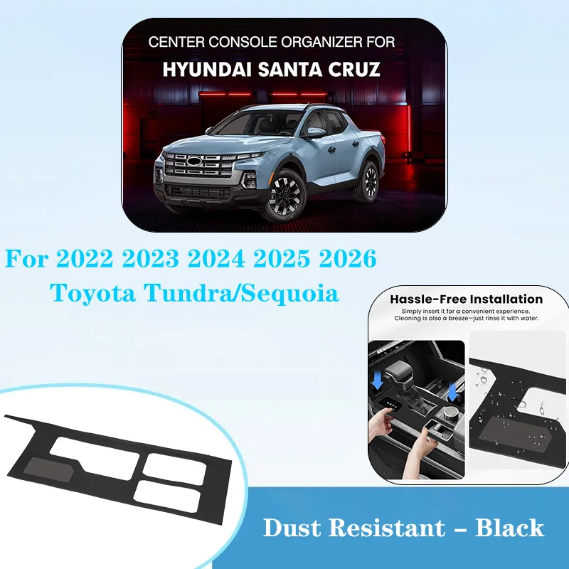 Central Control Gear Shift Panel Trim Cover for 2022 2023 2024 2025 2026 Toyota Tundra Sequoia Silicone Dashboard Gear