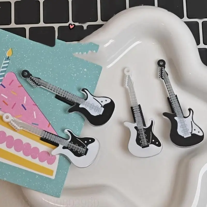 

39BD Bass Guitar Elegant 2000s Side Clip Guitar Hair Clip Bass Creative Novelty Guitar Music Instrument Balletcore