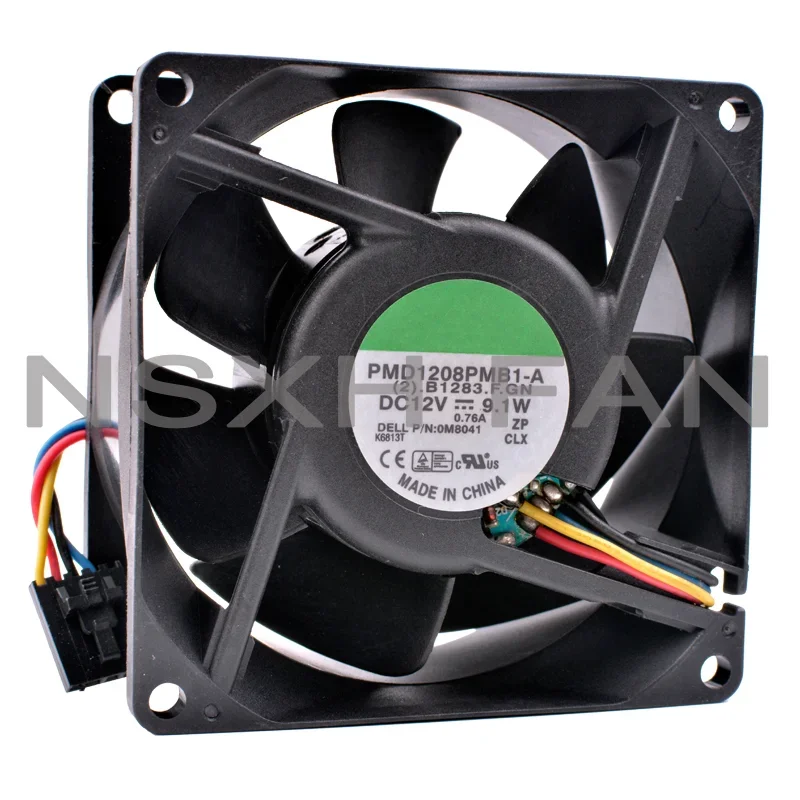 Ventilador de refrigeração original brandnew, PMD1208PMB1-A, 8cm, 8038, 12V, 9.1W