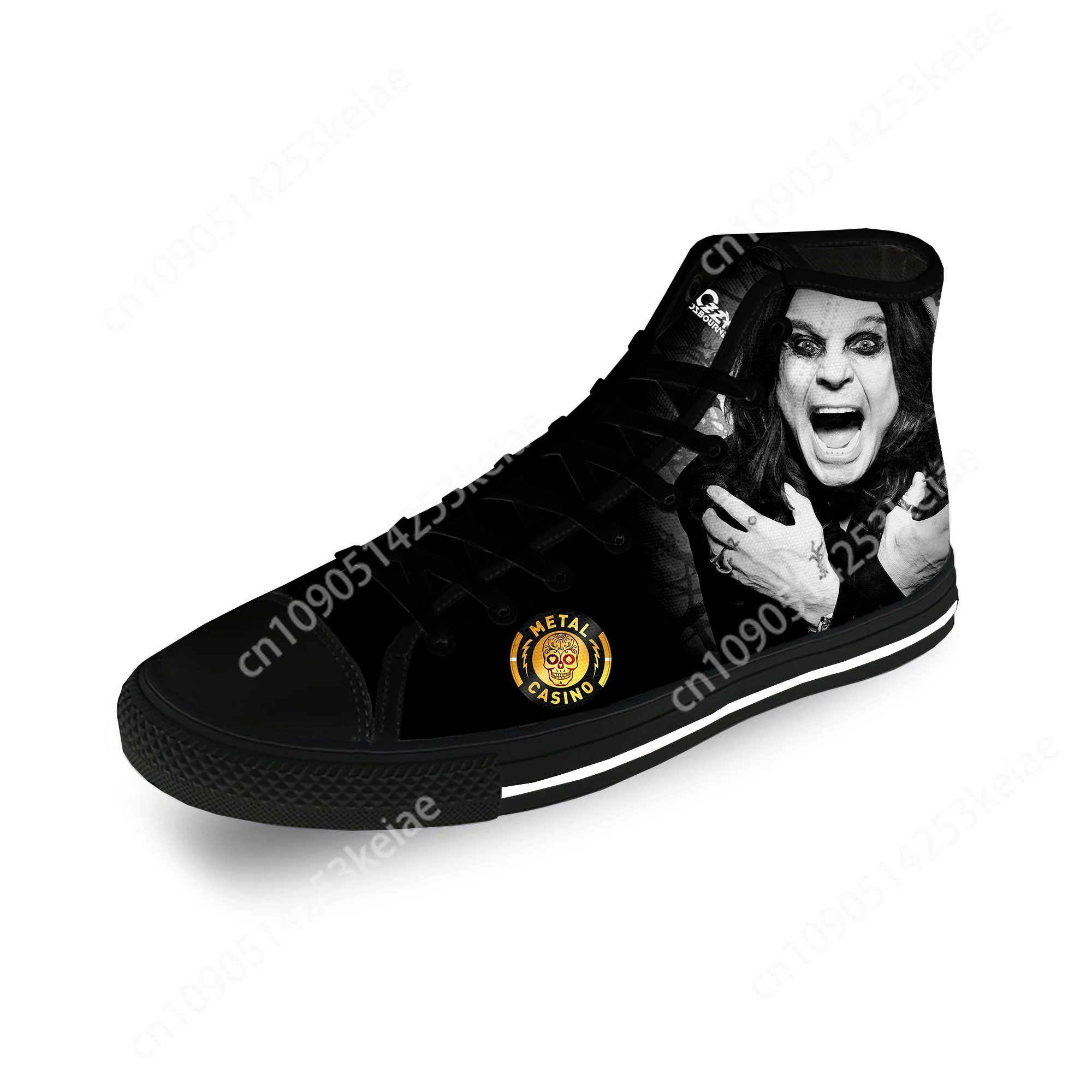 

Osbourne Rock Singer Ozzy Heavy Metal Casual Cloth 3D Print High Top Canvas Shoes Men Women Lightweight Breathable Sneakers