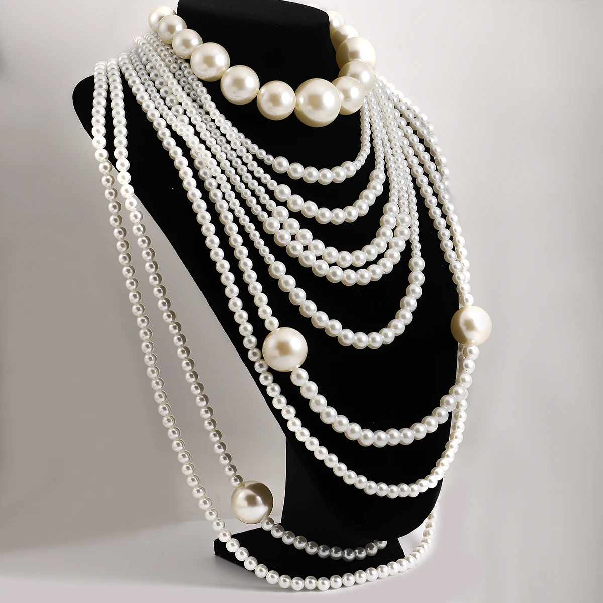 Elegant Handmade Beaded Multilayer Imination Pearl Neckalaces Body Chain For Women Sexy Wedding Bride Accessory Banquet Gifts