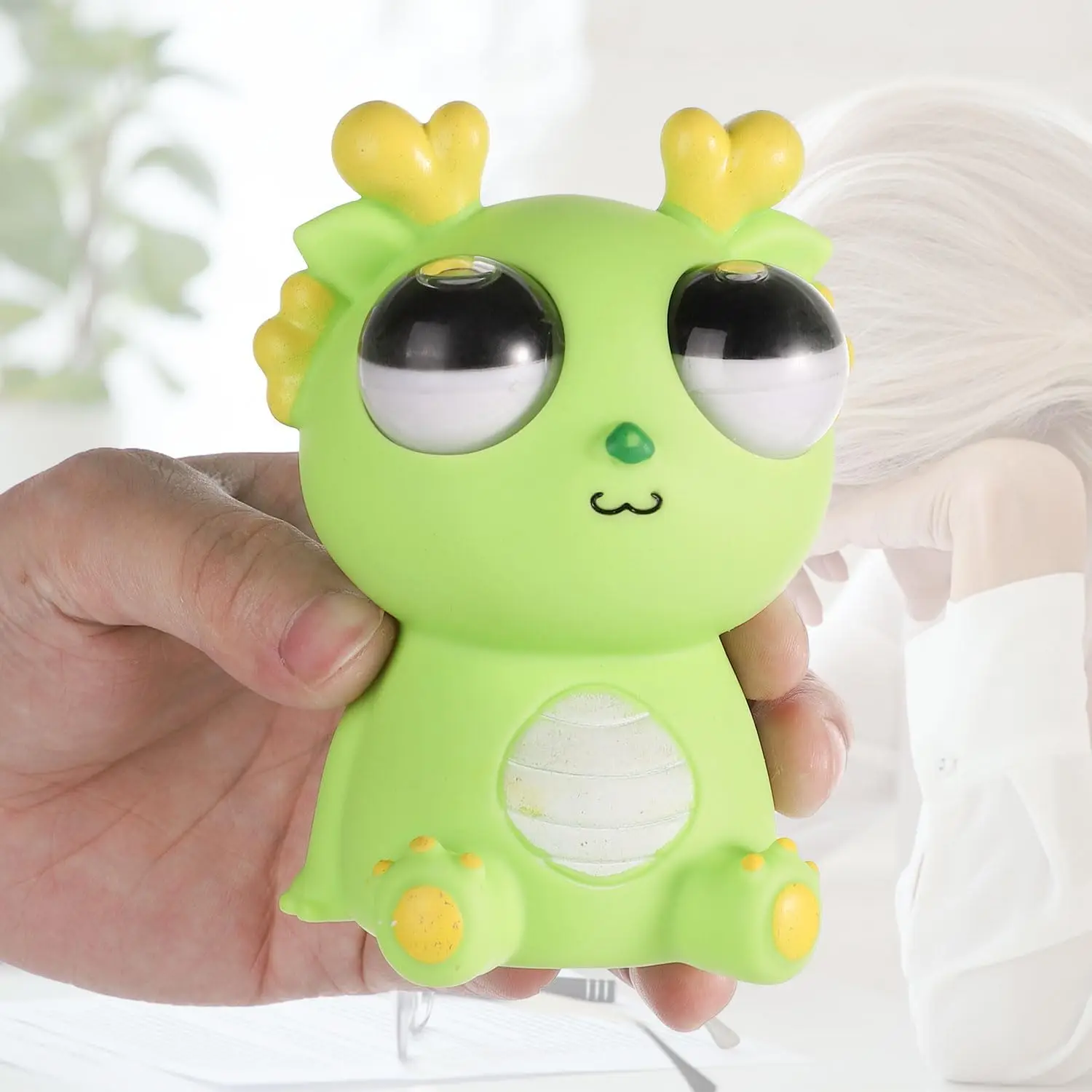 Cute Explosive Eye Dragon Squishy Toy ,Stress Relief Squeeze Toy for Kids and Adults , Funny Venting Gift Idea
