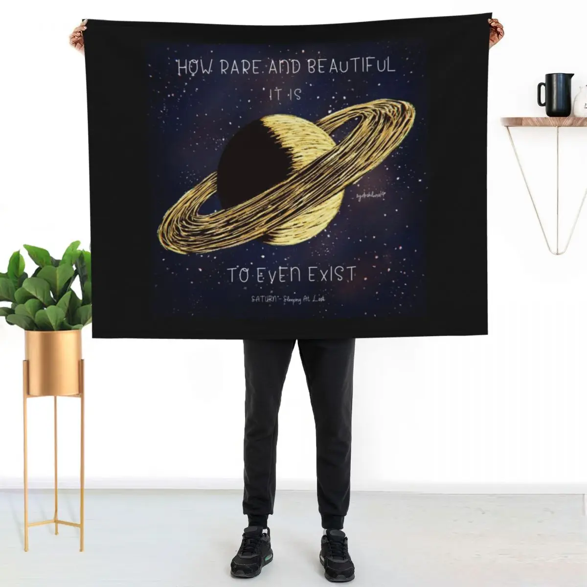 

Saturn - Sleeping At Last Throw Blanket Foldable Soft Warm Blanket for Outdoor Use