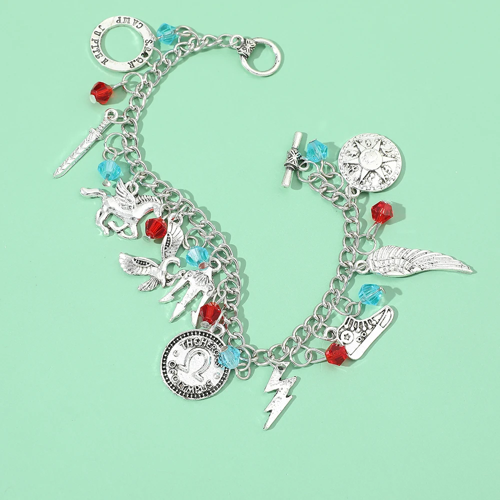 Percy Jackson Charm Bracelet Alloy Jewelry Vintage Bracelet Link Chain Gift For Ladies Women Men