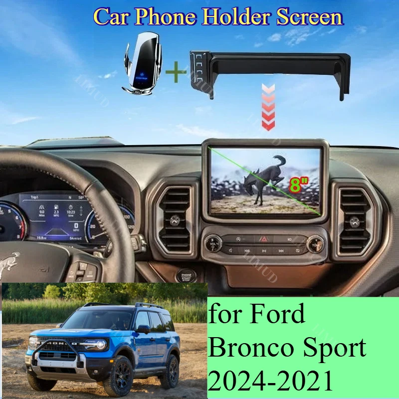

Автомобильный держатель для мобильного телефона, подставка для Ford Bronco Sport CX430 2021 ~ 2024, крепление для беспроводного зарядного устройства MagSafe, автомобильный кронштейн, аксессуары