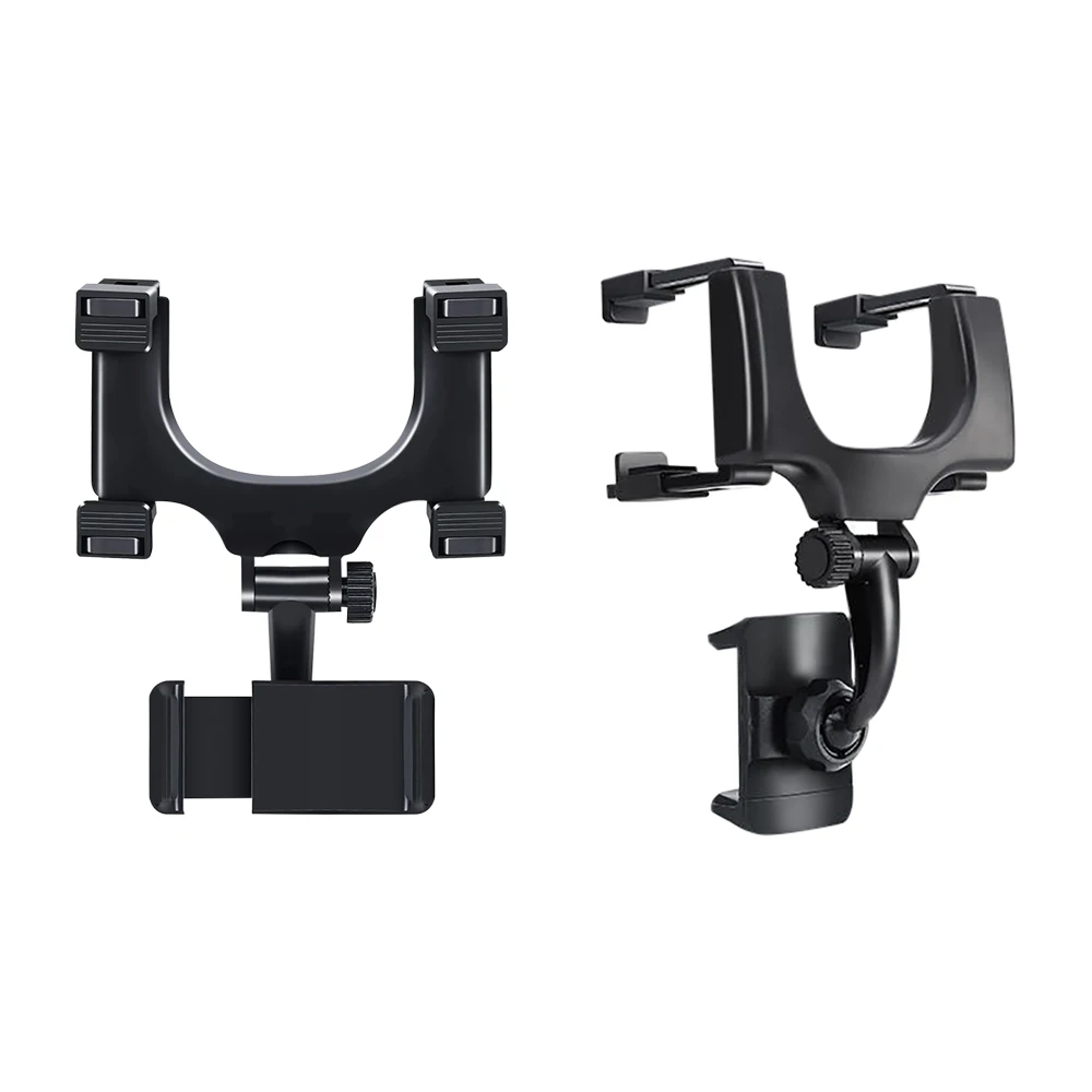 Rearview Mirror Phone Holder for Car Free Rotation Adjustment Phone Mount Stable Gripper Smartphone Navigation Bracket
