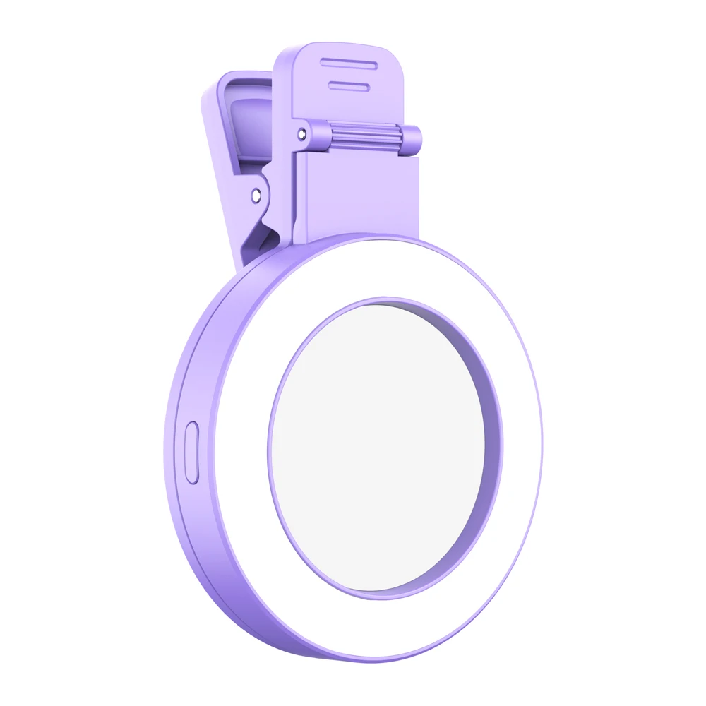 حلقة سيلفي بمشبك ، مصباح تعبئة قابل للدوران لـ iPhone ، هاتف ذكي أندرويد ، Vlog ، 15 ، 14 ، 13 ، 12