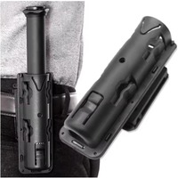 Baton Holder 360 Degree Rotating Telescopic Baton Pouch Expandable Baton Holsters Retractable ABS Baton Bag for Duty Belt Black
